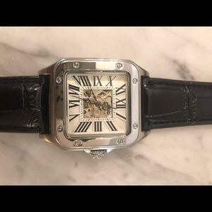 Classic men’s watch with black wrist band